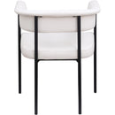  Color_Black/ Cream -- Malin Cream Vegan Leather Upholstered Dining Chair IMAGE 5