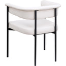  Color_Black/ Cream -- Malin Cream Vegan Leather Upholstered Dining Chair IMAGE 6