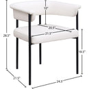 Meridian Malin Cream Vegan Leather Dining Chair IMAGE 8
