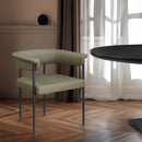  Color_Black/ Green -- Malin Olive Vegan Leather Upholstered Dining Chair IMAGE 2