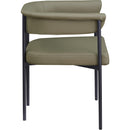  Color_Black/ Green -- Malin Olive Vegan Leather Upholstered Dining Chair IMAGE 4