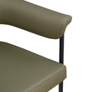  Color_Black/ Green -- Malin Olive Vegan Leather Upholstered Dining Chair IMAGE 7