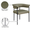  Color_Black/ Green -- Malin Olive Vegan Leather Upholstered Dining Chair IMAGE 9