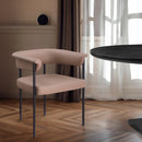  Color_Black/ Tan -- Malin Tan Vegan Leather Upholstered Dining Chair IMAGE 2