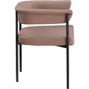  Color_Black/ Tan -- Malin Tan Vegan Leather Upholstered Dining Chair IMAGE 4