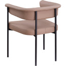  Color_Black/ Tan -- Malin Tan Vegan Leather Upholstered Dining Chair IMAGE 6