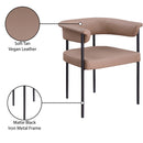  Color_Black/ Tan -- Malin Tan Vegan Leather Upholstered Dining Chair IMAGE 9