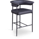 Meridian Malin Black Vegan Leather Counter Stool IMAGE 1