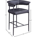  Color_Black -- Meridian Malin Counter Height Stool IMAGE 8