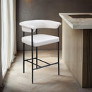  Color_Black/ Cream -- Malin Cream Vegan Leather Upholstered Counter Stool IMAGE 2