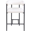  Color_Black/ Cream -- Malin Cream Vegan Leather Upholstered Counter Stool IMAGE 3