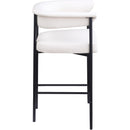  Color_Black/ Cream -- Malin Cream Vegan Leather Upholstered Counter Stool IMAGE 4