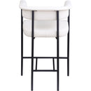  Color_Black/ Cream -- Malin Cream Vegan Leather Upholstered Counter Stool IMAGE 5