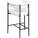  Color_Black/ Cream -- Malin Cream Vegan Leather Upholstered Counter Stool IMAGE 6