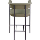  Color_Black/ Green -- Malin Olive Vegan Leather Upholstered Counter Stool IMAGE 5