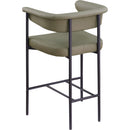  Color_Black/ Green -- Malin Olive Vegan Leather Upholstered Counter Stool IMAGE 6