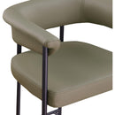  Color_Black/ Green -- Malin Olive Vegan Leather Upholstered Counter Stool IMAGE 7
