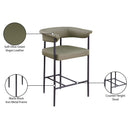  Color_Black/ Green -- Malin Olive Vegan Leather Upholstered Counter Stool IMAGE 9