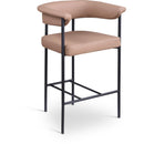 Meridian Malin Tan Vegan Leather Counter Stool IMAGE 1