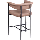  Color_Black/ Tan -- Malin Tan Vegan Leather Upholstered Counter Stool IMAGE 6