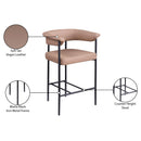  Color_Black/ Tan -- Malin Tan Vegan Leather Upholstered Counter Stool IMAGE 9