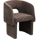 Meridian Emmet Brown Chenille Fabric Dining Chair / Accent Chair IMAGE 1