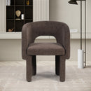 Meridian Emmet Brown Chenille Fabric Dining Chair / Accent Chair IMAGE 2