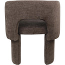  Color_Brown -- Emmet Brown Chenille Fabric Upholstered Dining / Accent Chair IMAGE 3