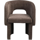  Color_Brown -- Emmet Brown Chenille Fabric Upholstered Dining / Accent Chair IMAGE 4