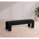  Color_Black -- Meridian Andaz Velvet Upholstered Bench IMAGE 2