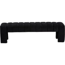 Color_Black -- Meridian Andaz Velvet Upholstered Bench IMAGE 3