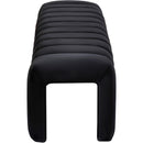  Color_Black -- Meridian Andaz Velvet Upholstered Bench IMAGE 4
