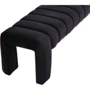  Color_Black -- Meridian Andaz Velvet Upholstered Bench IMAGE 5