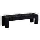  Color_Black -- Meridian Andaz Velvet Upholstered Bench IMAGE 7