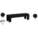  Color_Black -- Meridian Andaz Velvet Upholstered Bench IMAGE 8