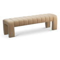  Color_Camel -- Andaz Camel Velvet Upholstered Bench IMAGE 1