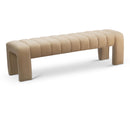 Color_Camel -- Andaz Camel Velvet Upholstered Bench IMAGE 1