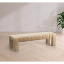  Color_Camel -- Andaz Camel Velvet Upholstered Bench IMAGE 2