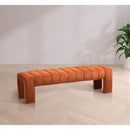  Color_Cognac -- Andaz Cognac Velvet Upholstered Bench IMAGE 2