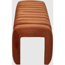  Color_Cognac -- Andaz Cognac Velvet Upholstered Bench IMAGE 4