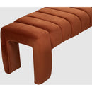  Color_Cognac -- Andaz Cognac Velvet Upholstered Bench IMAGE 5