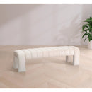  Color_Cream -- Andaz Cream Velvet Upholstered Bench IMAGE 2