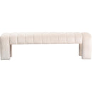  Color_Cream -- Andaz Cream Velvet Upholstered Bench IMAGE 3