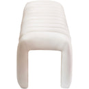  Color_Cream -- Andaz Cream Velvet Upholstered Bench IMAGE 4