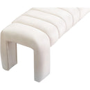  Color_Cream -- Andaz Cream Velvet Upholstered Bench IMAGE 5