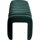  Color_Green -- Andaz Green Velvet Upholstered Bench IMAGE 4