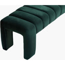  Color_Green -- Andaz Green Velvet Upholstered Bench IMAGE 5