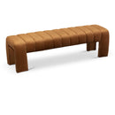 Color_Saddle -- Andaz Saddle Velvet Upholstered Bench IMAGE 1