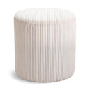  Color_Beige -- Meridian Roy Microsuede Fabric Upholstered Stool IMAGE 1