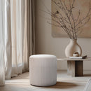  Color_Beige -- Meridian Roy Microsuede Fabric Upholstered Stool IMAGE 2